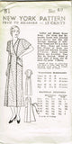 New York 81: 1930s Rare Uncut Plus Size Hooverette Dress 42 B Vintage Sewing Pattern