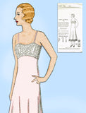 New York 8357: 1930s Uncut Misses Lace Trim Slip Sz 34B Vintage Sewing Pattern
