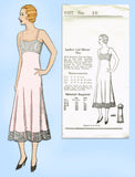 New York 8357: 1930s Uncut Misses Lace Trim Slip Sz 34B Vintage Sewing Pattern