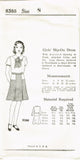 1930s Vintage New York Sewing Pattern 8388 Uncut Little Girls Dress Sz 8