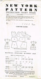 1940s Vintage New York Sewing Pattern 844 FF Toddler Girls Party Dress Size 2