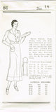 New York 86: 1930s Rare Uncut Nurses Uniform Dress 36 B Vintage Sewing Pattern