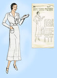 New York 86: 1930s Uncut Plus Size Nurses Uniform Dress 44 B VTG Sewing Pattern
