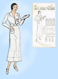 New York 86: 1930s Uncut Plus Size Nurses Uniform Dress 46 B VTG Sewing Pattern