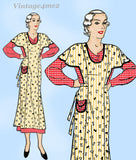 New York 87: 1930s Uncut Misses Full Cover Apron Sz Sm Vintage Sewing Pattern