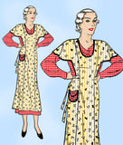New York 87: 1930s Uncut Misses Full Cover Apron Sz Sm Vintage Sewing Pattern