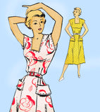 New York 933: 1940s Uncut Misses Easy Dress Size 38 Bust Vintage Sewing Pattern
