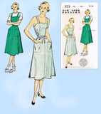 New York 935: 1940s Uncut Misses Sun Dress Size 38 Bust Vintage Sewing Pattern