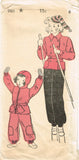1940s Vintage New York Sewing Pattern 968 WWII Toddler Girls Snowsuit Size 6