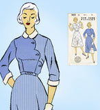 New York 969: 1950s Misses Uncut Scalloped Dress Sz 31 B Vintage Sewing Pattern - Vintage4me2