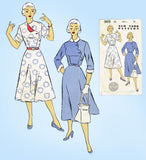 New York 969: 1950s Misses Uncut Scalloped Dress Sz 31 B Vintage Sewing Pattern - Vintage4me2