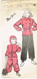 1940s Vintage New York Sewing Pattern 971 Uncut WWII Girls Snowsuit Size 10
