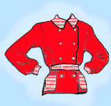 1940s Vintage New York Sewing Pattern 971 WWII Toddler Girls Snowsuit Size 4