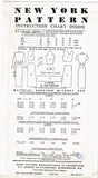 1950s Vintage New York Sewing Pattern 977 Uncut Misses Slender Dress Size 36 B