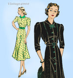 New York 994: 1930s Misses Princess Cut Dress Size 32 B Vintage Sewing Pattern