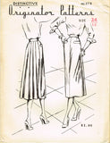 1940s Very Rare Originator Designer Pattern 378 Uncut Misses Pleated Skirt 24W - Vintage4me2