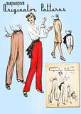 1940s Very Rare Originator Designer Pattern 397 Uncut Misses Trousers Shorts 24W - Vintage4me2