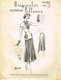 1940s Very Rare Originator Designer Pattern 290 Misses Two Piece Dress Sz 12 30B - Vintage4me2