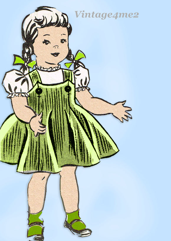 1960s Vintage Parade Mail Order Sewing Pattern 452 Uncut 18in Little Girl Doll Clothes Set
