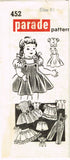 1960s Vintage Parade Mail Order Sewing Pattern 452 Uncut 18in Little Girl Doll Clothes Set