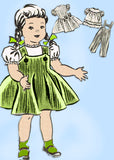 1960s Vintage Parade Mail Order Sewing Pattern 452 Uncut 18in Little Girl Doll Clothes Set