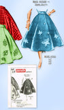 1950s Original Vintage Parade Mail Order Pattern 647 Misses Poodle Skirt 24-28 W