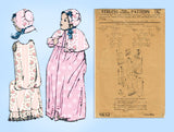 1910s Vintage Peerless Sewing Pattern 6632 Infants Layette w Christening Dress