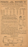 1910s Vintage Peerless Sewing Pattern 8142 FF Toddler Girls Scallop Slip Size 2 - Vintage4me2