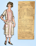 1910s Vintage Pictorial Review Sewing Pattern 1159 Misses Long Waist Dress Sz 16