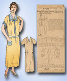 1920s Vintage Pictorial Review Sewing Pattern 1700 FF Misses Edwardian Dress 38B - Vintage4me2