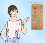 Pictorial Review 1993: 1920s Stunning Misses Blouse 34 B Vintage Sewing Pattern