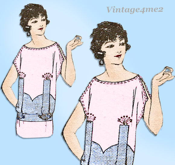 Pictorial Review 1993: 1920s Stunning Misses Blouse 34 B Vintage Sewing Pattern