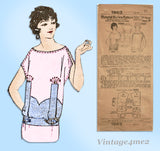 Pictorial Review 1993: 1920s Stunning Misses Blouse 34 B Vintage Sewing Pattern