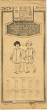1920s Original Vintage Pictorial Review Pattern 2629 Toddlers Bubble Romper Sz 2