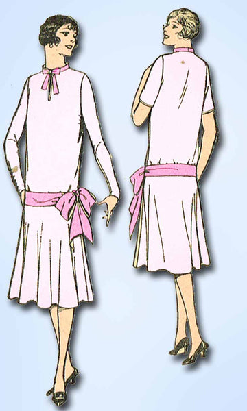 1920s Vintage Pictorial Review Sewing Pattern 2869 Misses Flapper Part   Vintage4me2