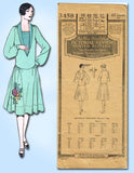 1920s Vintage Pictorial Review Sewing Pattern 3458 Misses Flapper Dress Size 34B - Vintage4me2