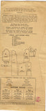 1920s Original Vintage Pictorial Review Pattern 3501 Misses Flapper Dress Sz 38B