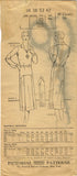 1920s Original Vintage Pictorial Review Pattern 3501 Misses Flapper Dress Sz 38B