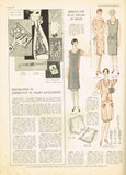 1920s Original Vintage Pictorial Review Pattern 3722 Misses Flapper Apron Sz 40B