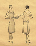 1920s Original Vintage Pictorial Review Pattern 3722 Misses Flapper Apron Sz 40B