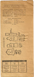 1920s Original Vintage Pictorial Review Pattern 3827 Misses Flapper Blouse Sz 36B