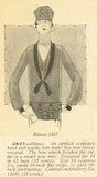 1920s Original Vintage Pictorial Review Pattern 3827 Misses Flapper Blouse Sz 36B