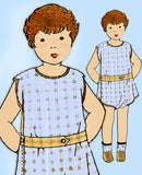 Pictorial Review 3873: 1920s Toddlers Sunsuit Romper Sz 4 Vintage Sewing Pattern - Vintage4me2