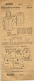 1910s Original Vintage Pictorial Review Sewing Pattern 4059 Baby Dress Sz 6 mos