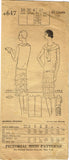 1920s Vintage Pictorial Review Pattern 4647 Misses Flapper Flounce Dress Sz 36B -Vintage4me2