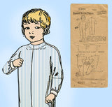 Pictorial Review 5301: 1910s Toddler Boys Night Drawers Sz 1 Vintage Sewing Pattern
