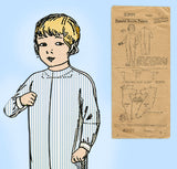 Pictorial Review 5301: 1910s Toddler Boys Night Drawers Sz 1 Vintage Sewing Pattern