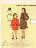 1930s Pictorial Review Sewing Pattern 6770 Uncut Toddler Girls Coat & Hat Sz 2 -Vintage4me2