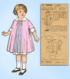 1910s Original Vintage Pictorial Review Pattern 6800 Girls Edwardian Dress Sz 6