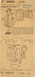 1910s Original Vintage Pictorial Review Pattern 6800 Girls Edwardian Dress Sz 6